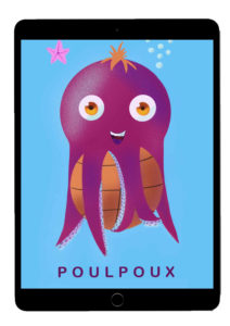 Présentation d'une illustration poulpe - portfolio